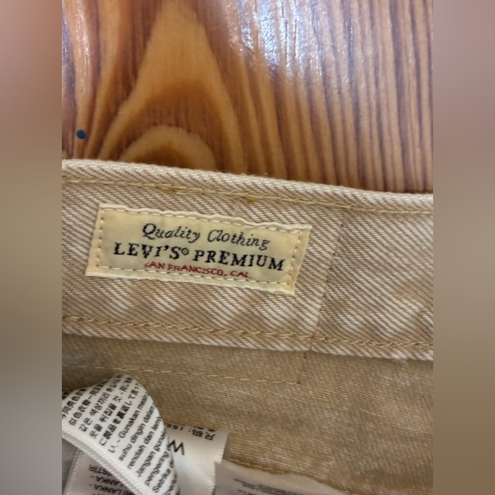 Levi’s Wide Leg Tan Jeans High Rise Vintage-Inspired 5-Pocket new the condition - Picture 5 of 8